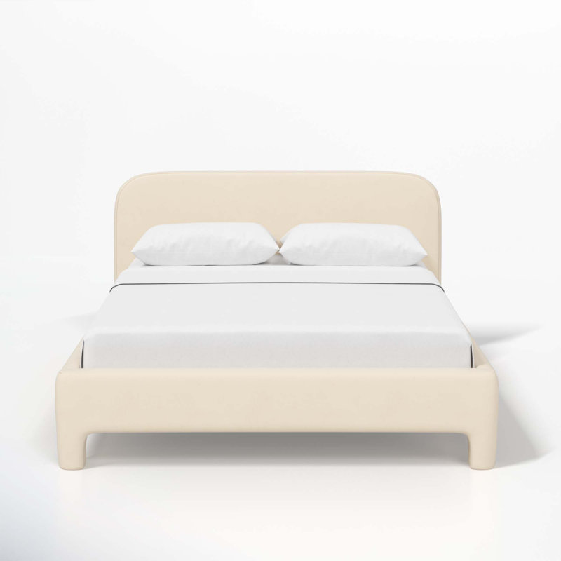 Illy Upholstered Standard Bed, Classic Pearl Performance Velvet, California King