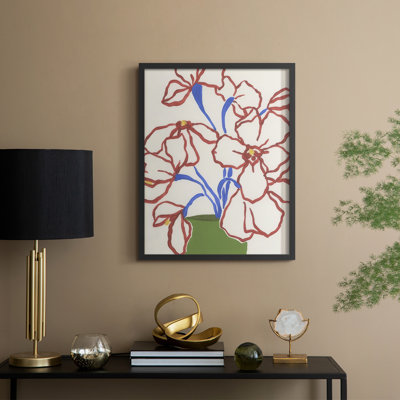 «Petal Perimeter I», reproduction encadrée - bois massif