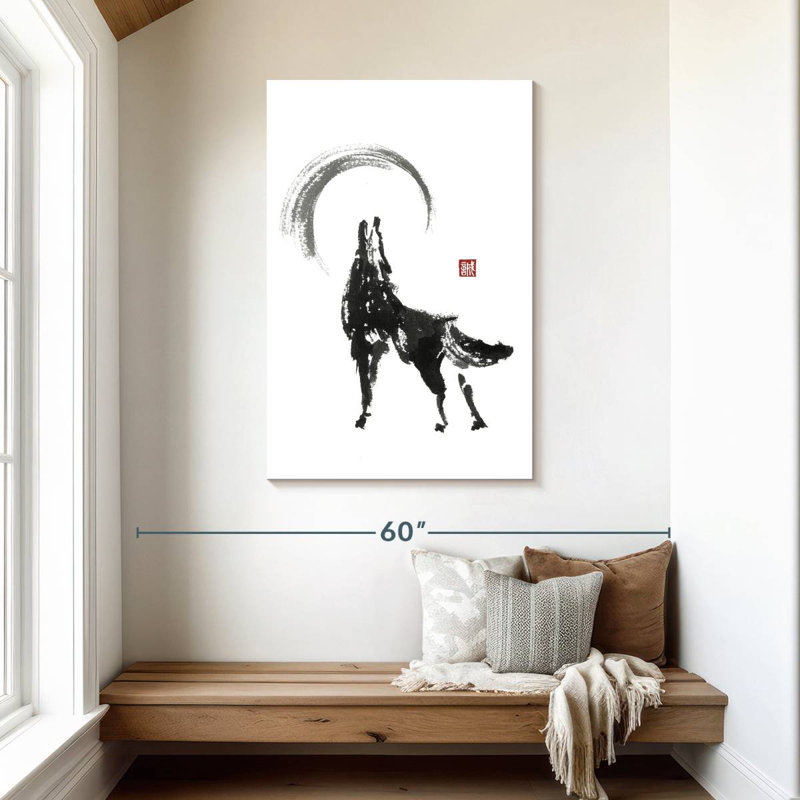 Brampt Japanese Wolf, 45" H x 30" W