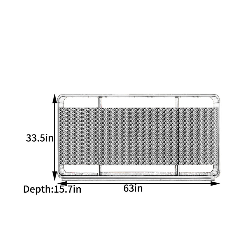 Solid Wood Minimalist Modern Sideboard, Gray