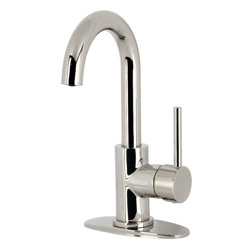 Kingston Brass Concord Single-Handle 1-Hole Deck Mount Bar Faucet, Polished Nickel