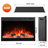 36"Electric Fireplace Insert,Four 3D Color with Log and Flame, Adjustable Flame Speed-1518777609