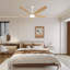 Modern Wooden LED Ceiling Fan Light With Remote-158745741