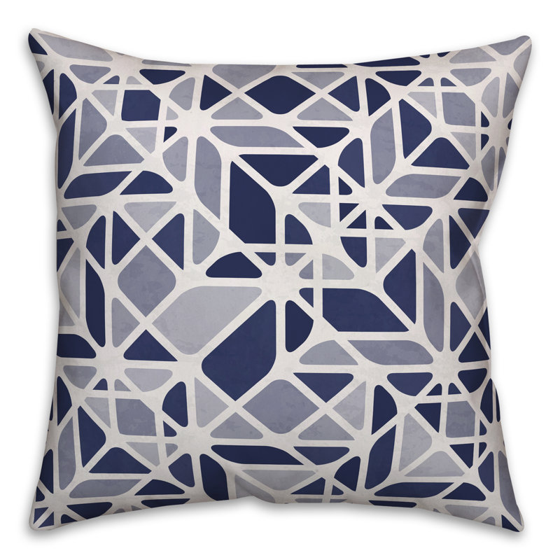 Housse et insert de coussin extérieur rétro Retro Cuts 2, Bleu, 18 po x 18 po