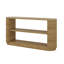 Table de canapé avec tablette ouverte et finition grain de bois, console d'entrée moderne, design polyvalent et peu encombrant-121095035