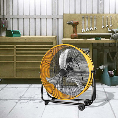 Ventilateur tambour industriel en métal 3 vitesses