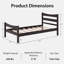 Cadre de lit simple en bois de style rustique pour enfants-1687617458