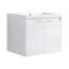 Meuble-lavabo de salle de bain avec lavabo en résine et armoire murale