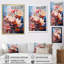 Acrylique multicolore II - impression de magnolias rose et blanc-1811425849-1811425848