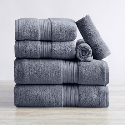 Super Soft 100% Ringspun Cotton Quick-Dry 6-Piece Towel Set