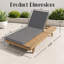 ENSEMBLE DE CHAISE LUNGE, D'ESPACE D 'UN CÔTÉ, EN BOIS ACACIA AVEC COUSSIN DE FAUTEUIL (gris foncé et pli triple) - VERSION ASSORTIRÉE-1834148521