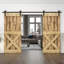 Porte de grange à panneaux et en bois avec quincaillerie d'installation-86647841-86647855