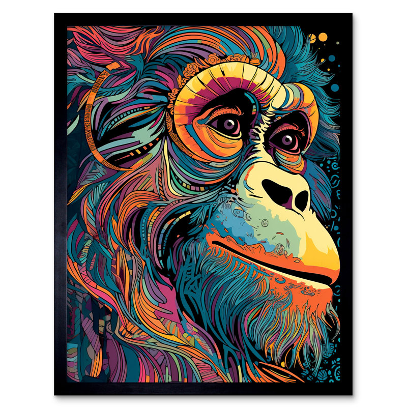 Brandiann Orangutan Ape - Single Picture Frame Print