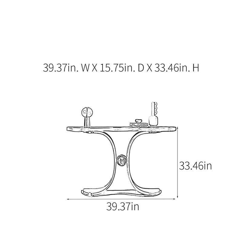 Console Modern Minimalist Art, H 33,46 po x l 39,37 po x P 15,75 po