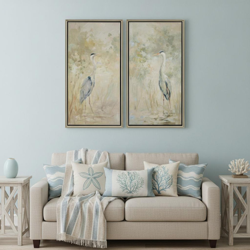 Ensemble de deux reproductions d'art encadrées sur toile