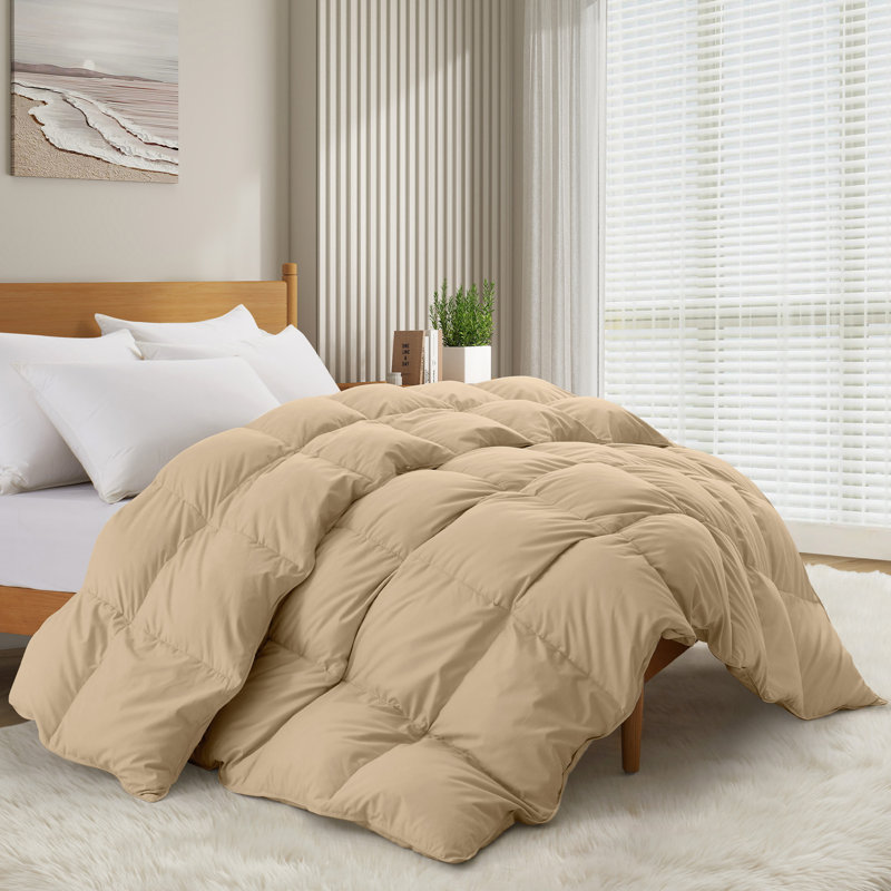 Édredon épais en duvet d'oie blanche, Double/grand, Racine de gingembre