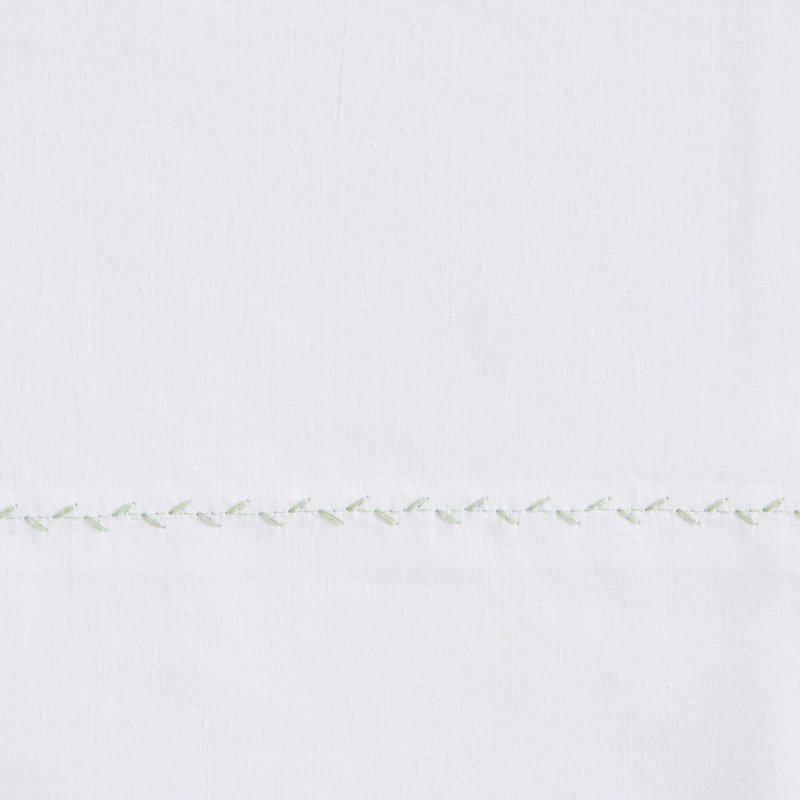 Ensemble de draps en coton Martha Stewart Lilly Pond Leaf, Ensemble de draps pour très grand lit avec 2 taie, Vert