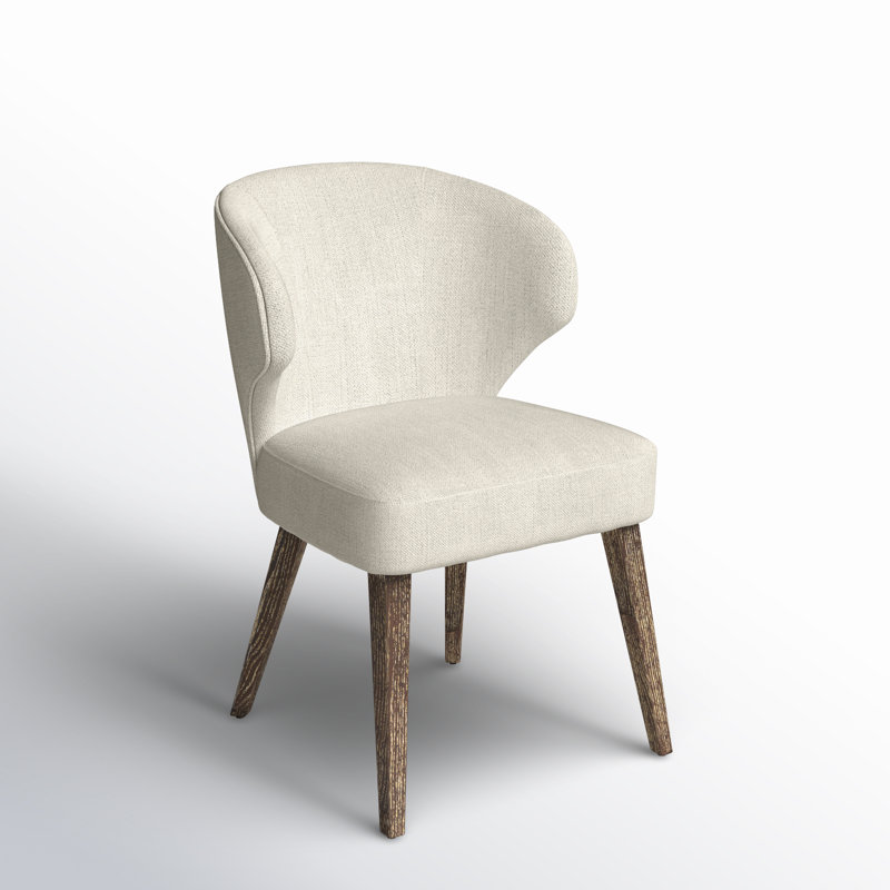 Niles Upholstered Dining Chair, Cream, Medium Brown