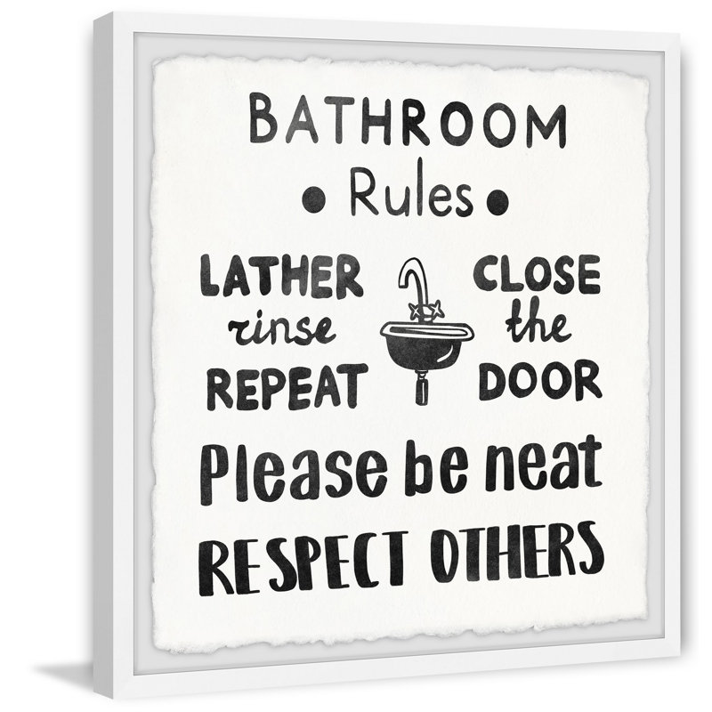 Be Neat And Respect - Single Picture Frame Print, 30cm H x 30cm W x 3.81cm D