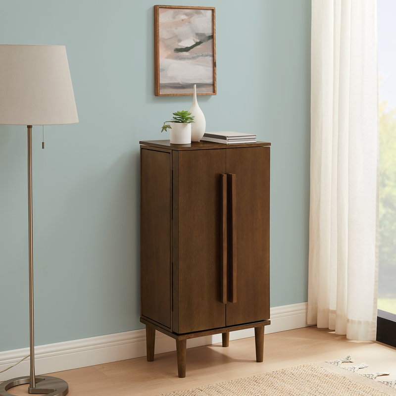 Naithan 18'' Wide Freestanding Jewelry Armoire, Brown