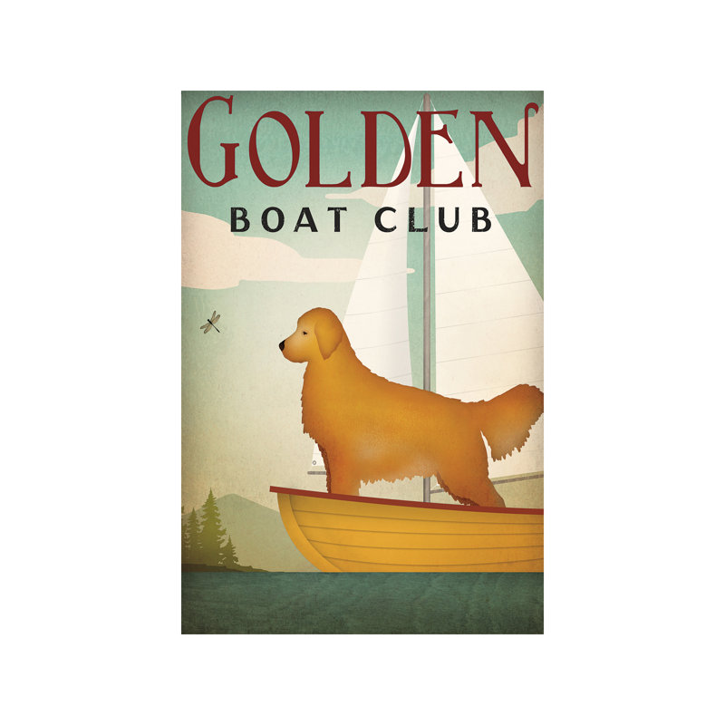 Golden Boat Club by Ryan Fowler - Wrapped Canvas Print, 66.04 cm H x 45.72 cm W x 1.91 cm D