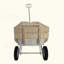 Chariot de jardin d'extérieur avec rampes en bois