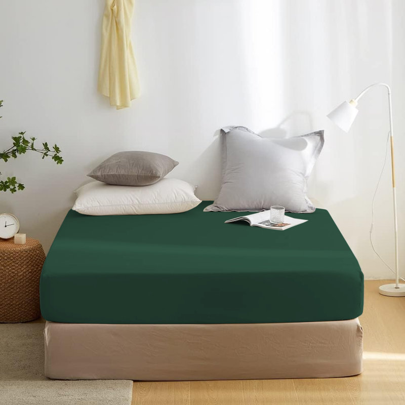 Super Soft Microfiber Deep Pocket Fitted Sheet, Kingsize (5'), Emerald