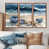 Toile avec cadre flottant brun