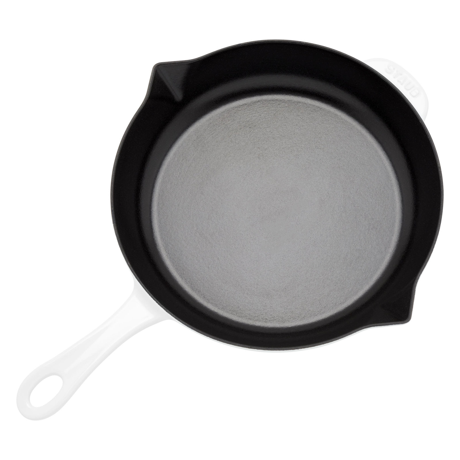 Staub Cast Iron Frying Pan, White, 10"