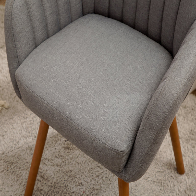 Fauteuil d'appoint contemporain en tissu Tuchico, Polyester gris