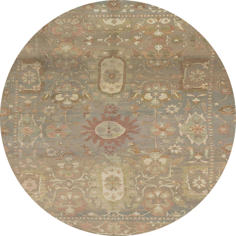 Tapis 100% abstrait lavable à la machine 1741, Rond 6 pi