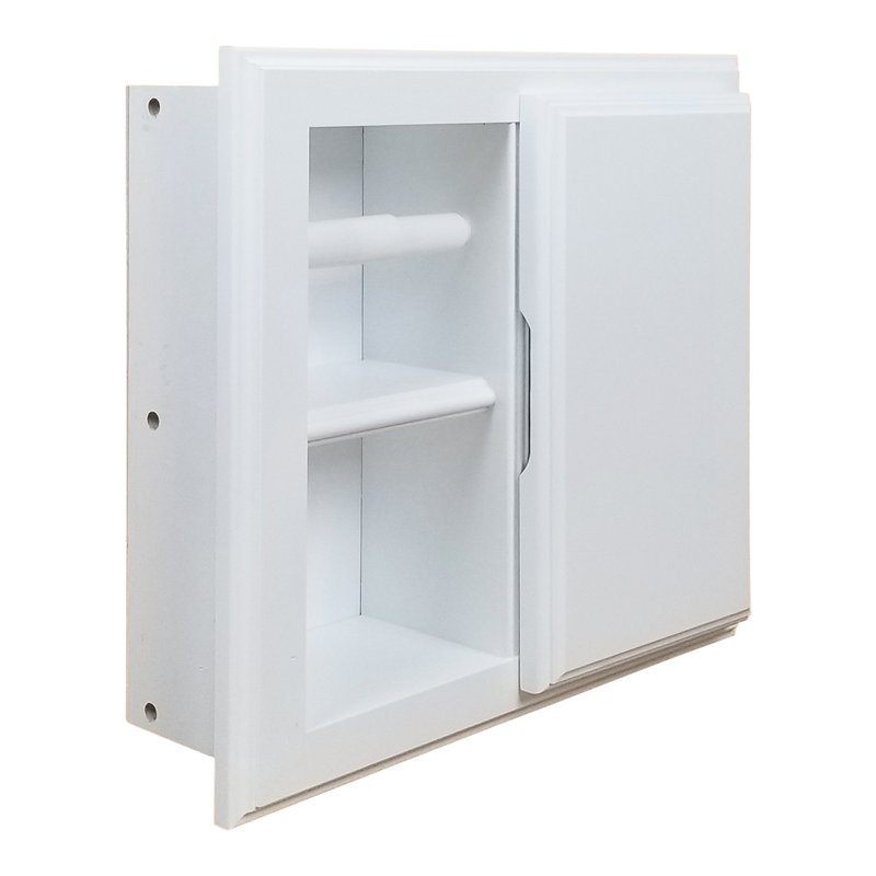 Porte-papier hygiénique encastré Hansford, Blanc