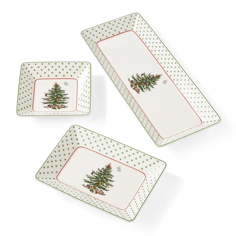 Polka Dot Nesting Trays, Set of 3
