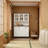 White  Kitchen Storage with 6 Doors, 2 Drawers and 3-Level Adjustable Shelves Kitchen Buffet
