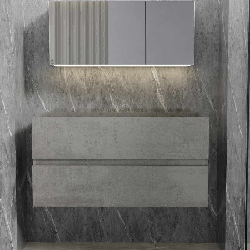 Base de meuble-lavabo flottant mural 36 po, lavabo non inclus