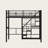 Twin Size Metal Loft Bed with Storage Staircase and Integrated Wardrobe, Space-Saving Design-1286890765