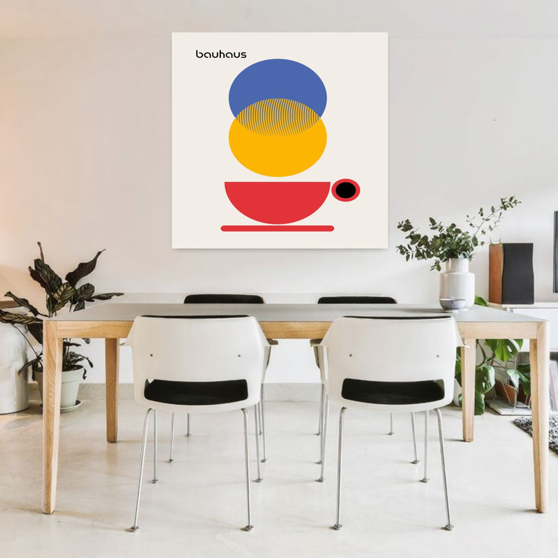 Art contemporain abstrait rétro, H 36 po x l 36 po