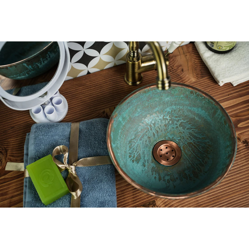 ALFIQ 469.9mm L x 469.9mm W Copper Circular Sink