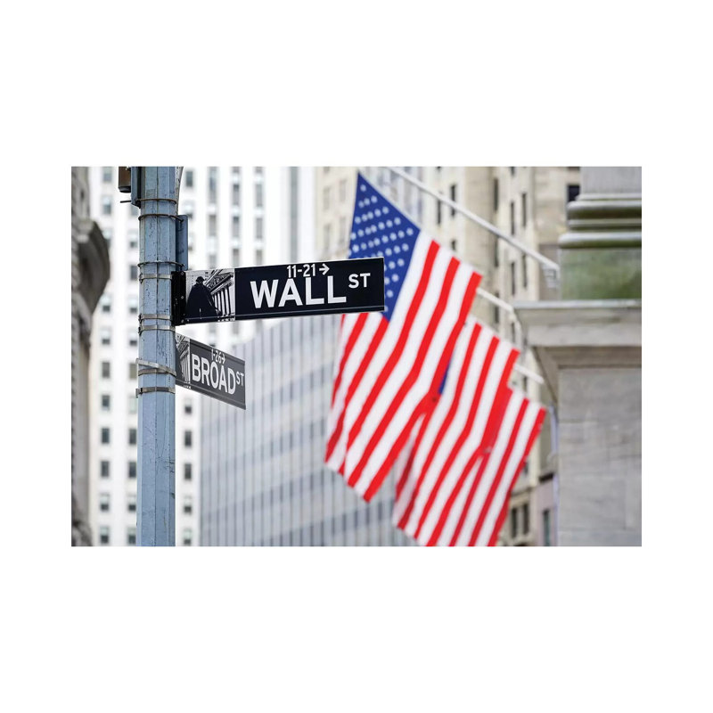 Wall Street par Jan Becke - photographie sur toile tendue, H 26 po x l 40 po x 1,5 po