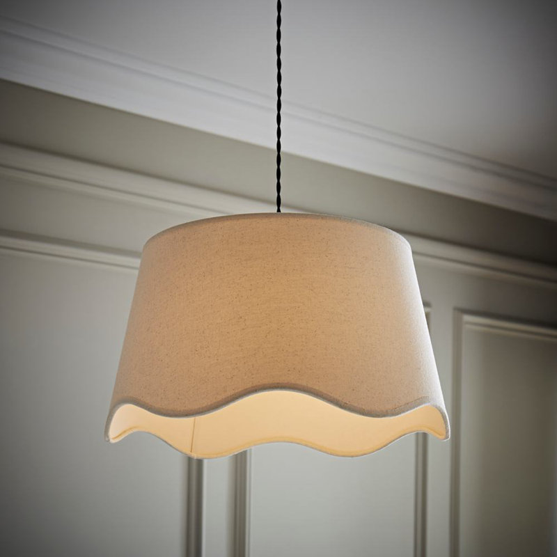 Alazar Empire Lamp Shade ( Slip-On ), 25.5cm H x 45cm W x 45cm D, Cream