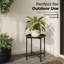 Support pour plantes d'intérieur, table haute pour plantes d'extérieur, tabouret pour plantes noir