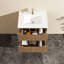 Meuble-lavabo mural 24 po avec lavabo à cuve flottante blanche