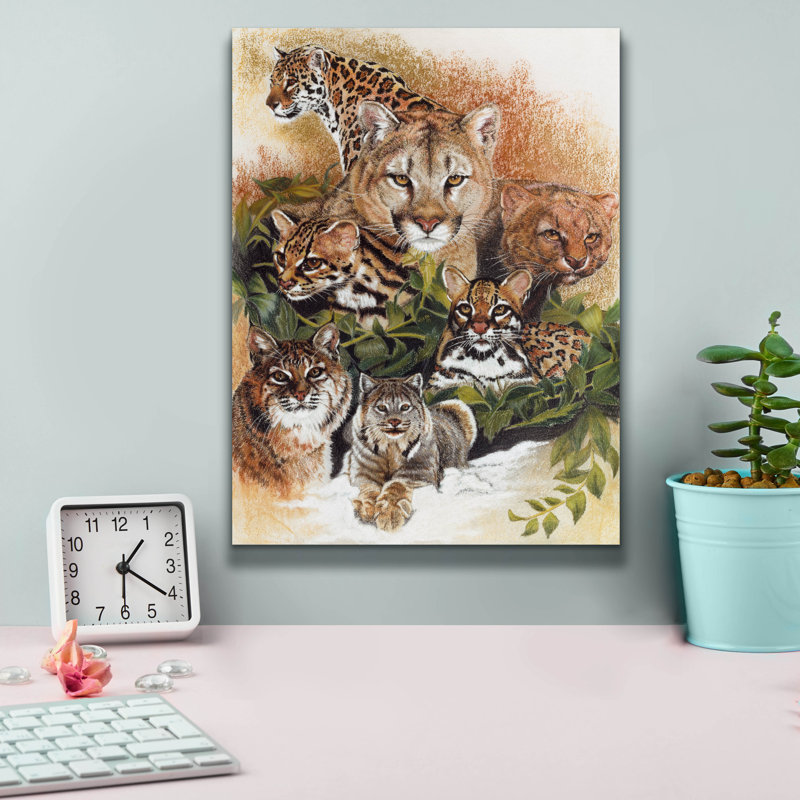 «Feline Rhapsody» par Barbara Keith, H 16 po x l 12 po x P 0,75 po