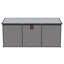 8x14 Ft Plastic Outdoor Storage Shed - Lockable Resin Tool Shed With 2 Window & 3 Air Vents, Dark Grey