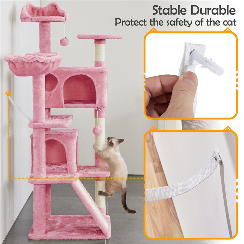 146cm H Cat Tree, Pink