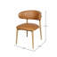  Chaise rembourrée Olimpio - Cuir brun clair-208652164