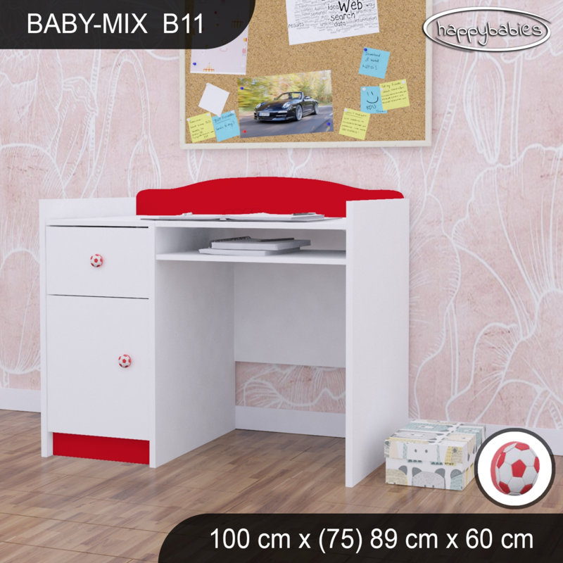 100cm Computer Desk, Red