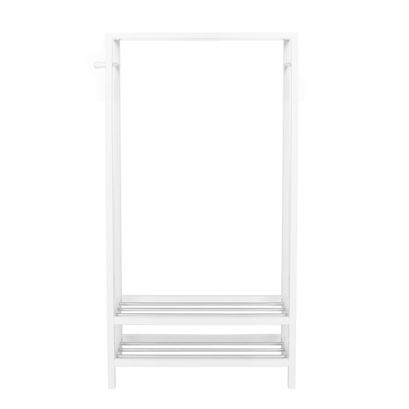 Portant à vêtements en bois Nickell, Blanc