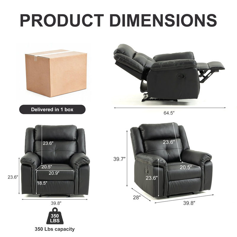 Fauteuil inclinable (noir), Noir