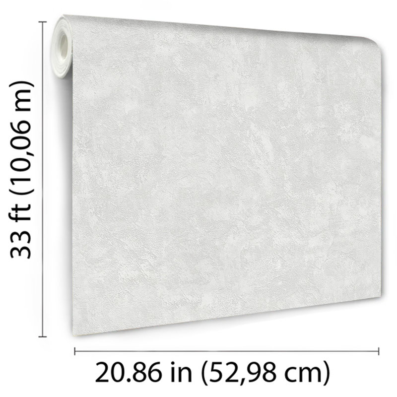 Papier peint texturé faux béton, Gris clair